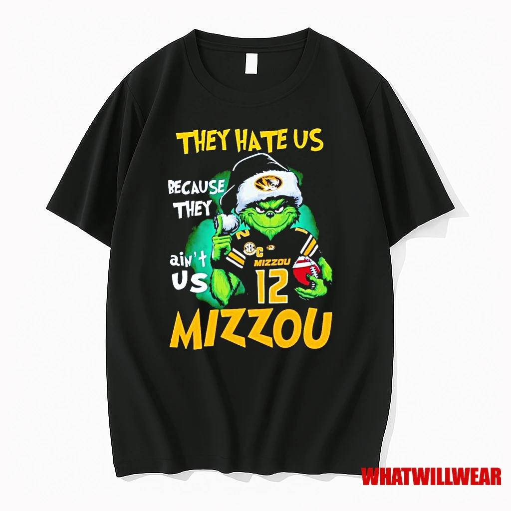 Missouri Tigers Football The Grinch They Hate Us Because They Aint Us Mizzou Christmas Shirts