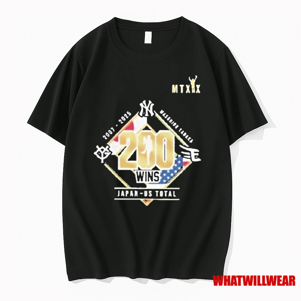 Mlb New York Yankees Masahiro Tanaka 200 Wins Celebration 2025 Shirts