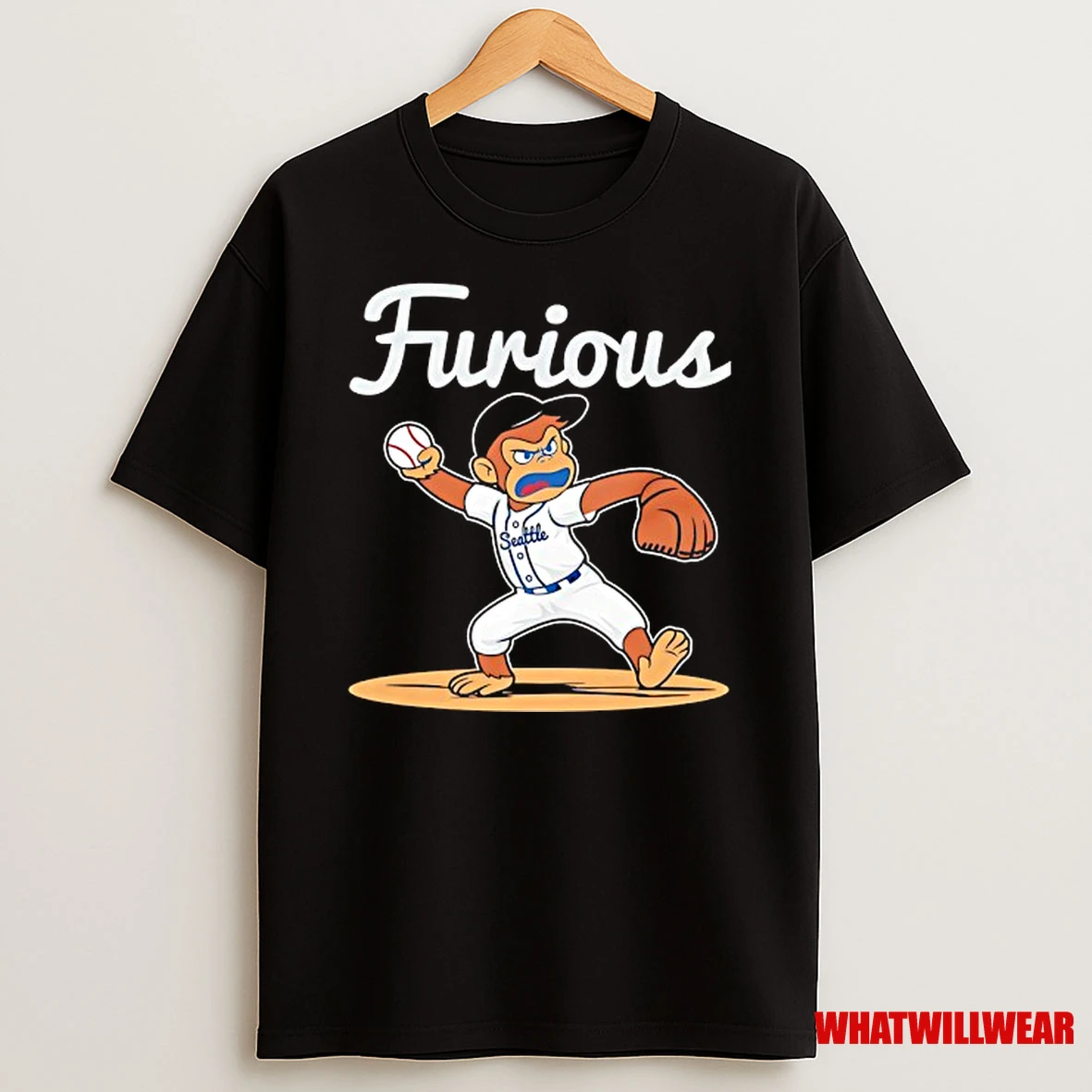 Monkey Furious Seattle Mariners Baseball Shirts