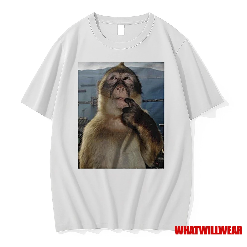 Monkey Thinking Meme Ornaments Shirts