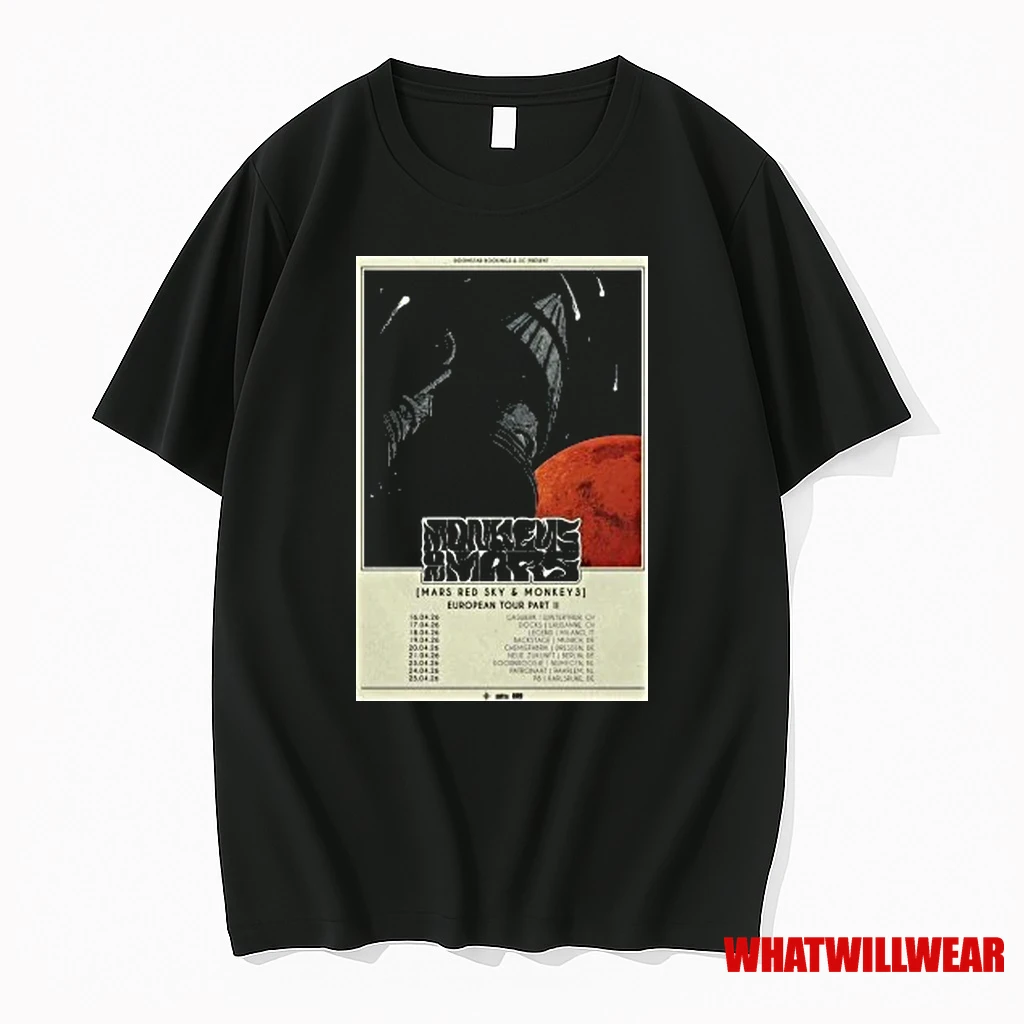 Monkey3 And Mars Red Sky European Tour 2026 Shirts