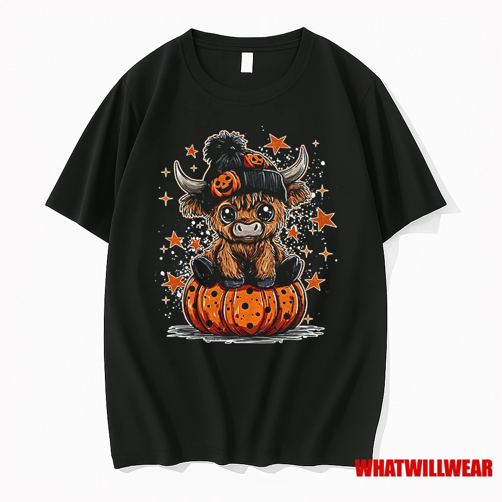 Moo I Mean Boo Fall Pumpkin Cow Preppy Spooky Halloween Shirts