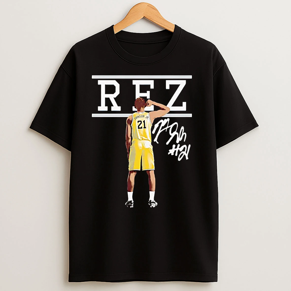 Morez Johnson Jr Rez Signature Michigan Wolverines T Shirts