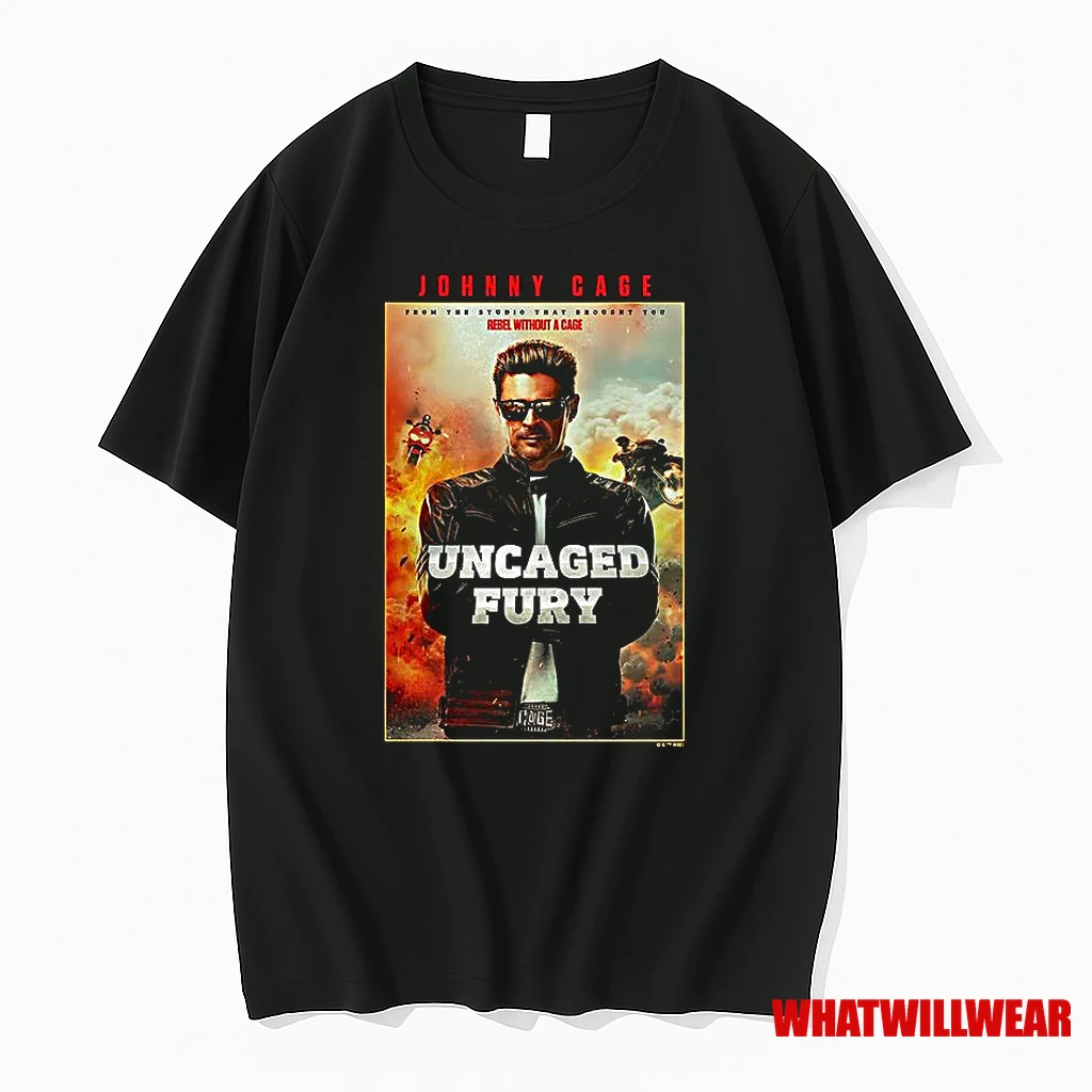 Mortal Kombat Ii Uncaged Fury Johnny Cage Shirts