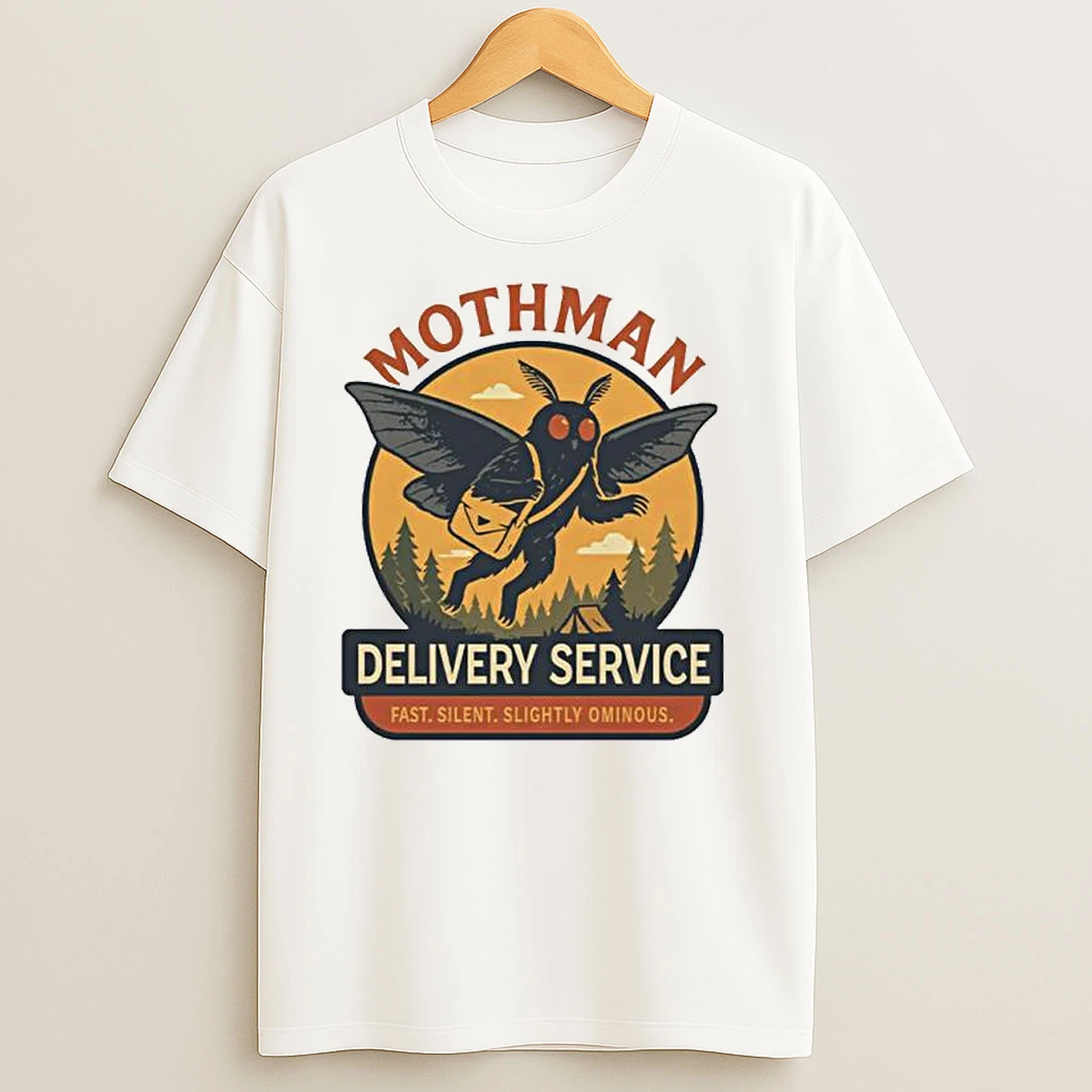 Mothman Delivery Service Ornaments T Shirts