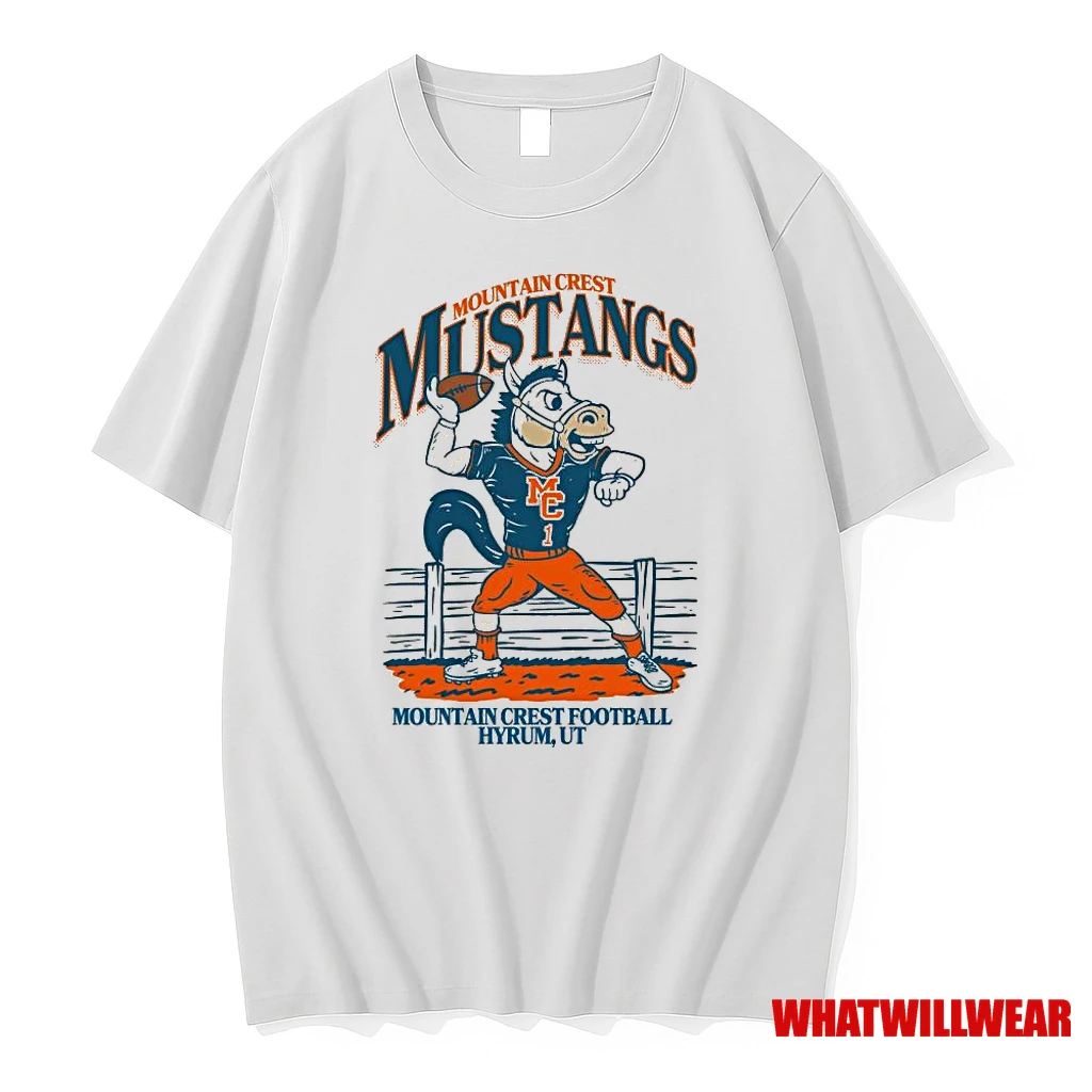Mountain Crest Mustangs Football Mascot Hyrum Ut 2025 Shirts