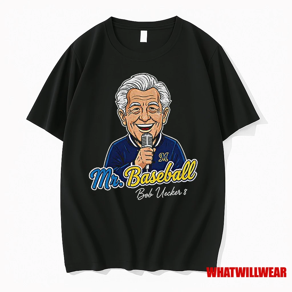Mr Baseball Bob Uecker Milwaukee Brewers Baseball Tribute Mlb Baseball Shirts