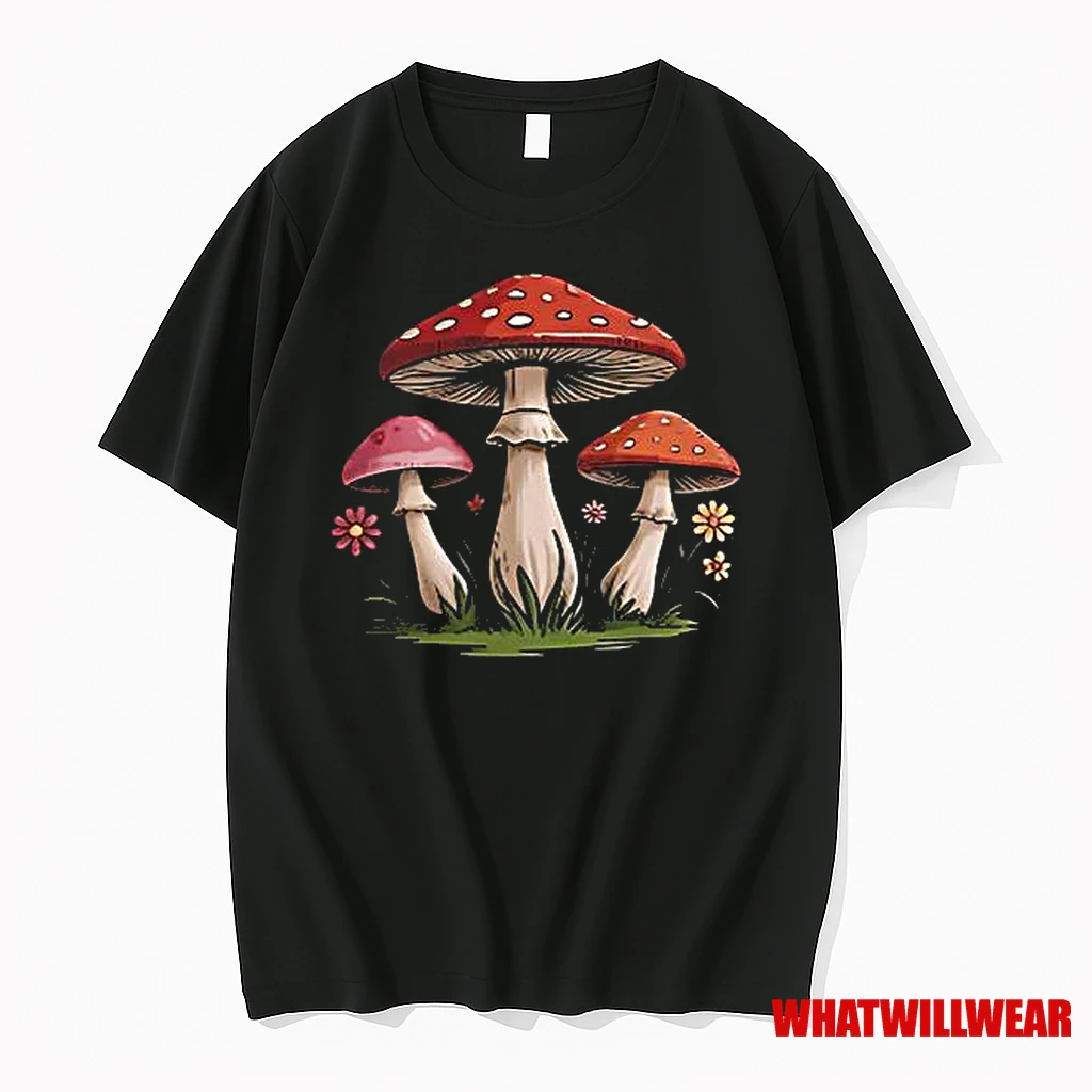 Mushrooms And Flowers Shirts
