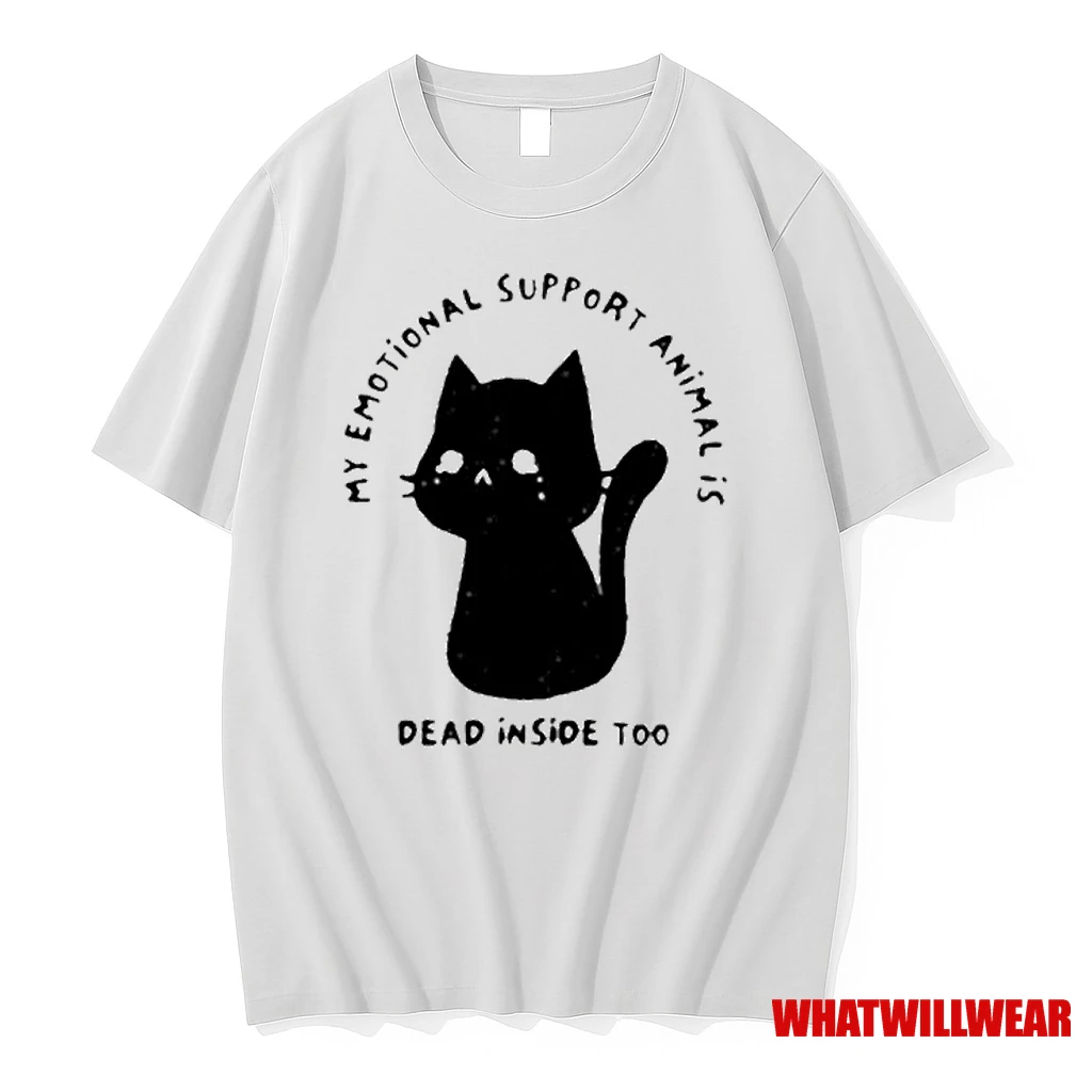 My Emotional Support Animal Is Dead Inside Too Cat Shirts