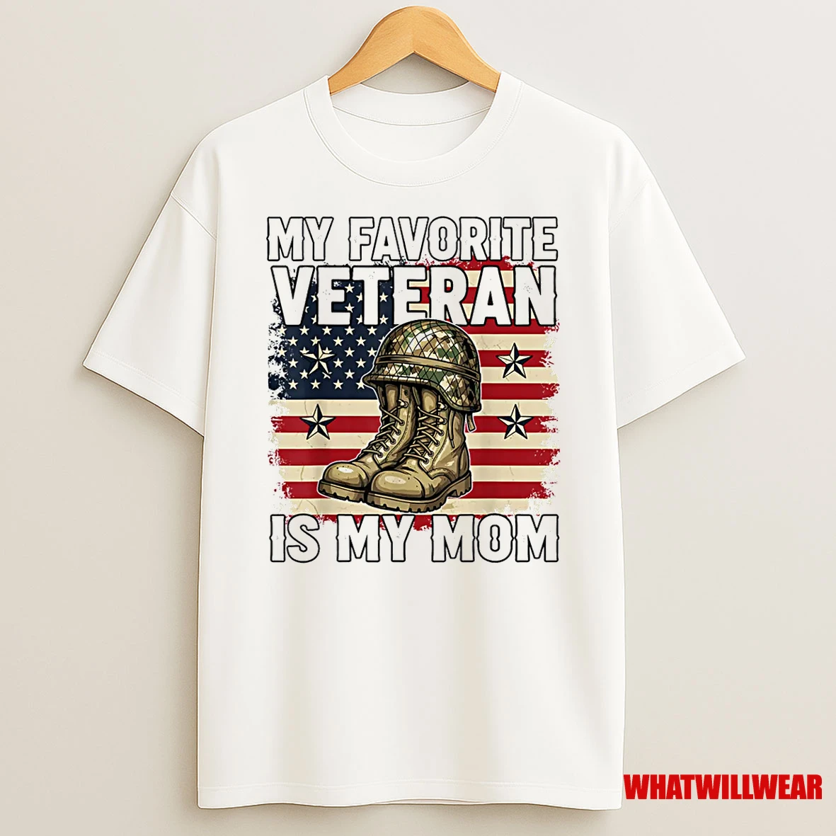 My Favorite Veteran Is My Mom Patriotic Veterans Day Shirts