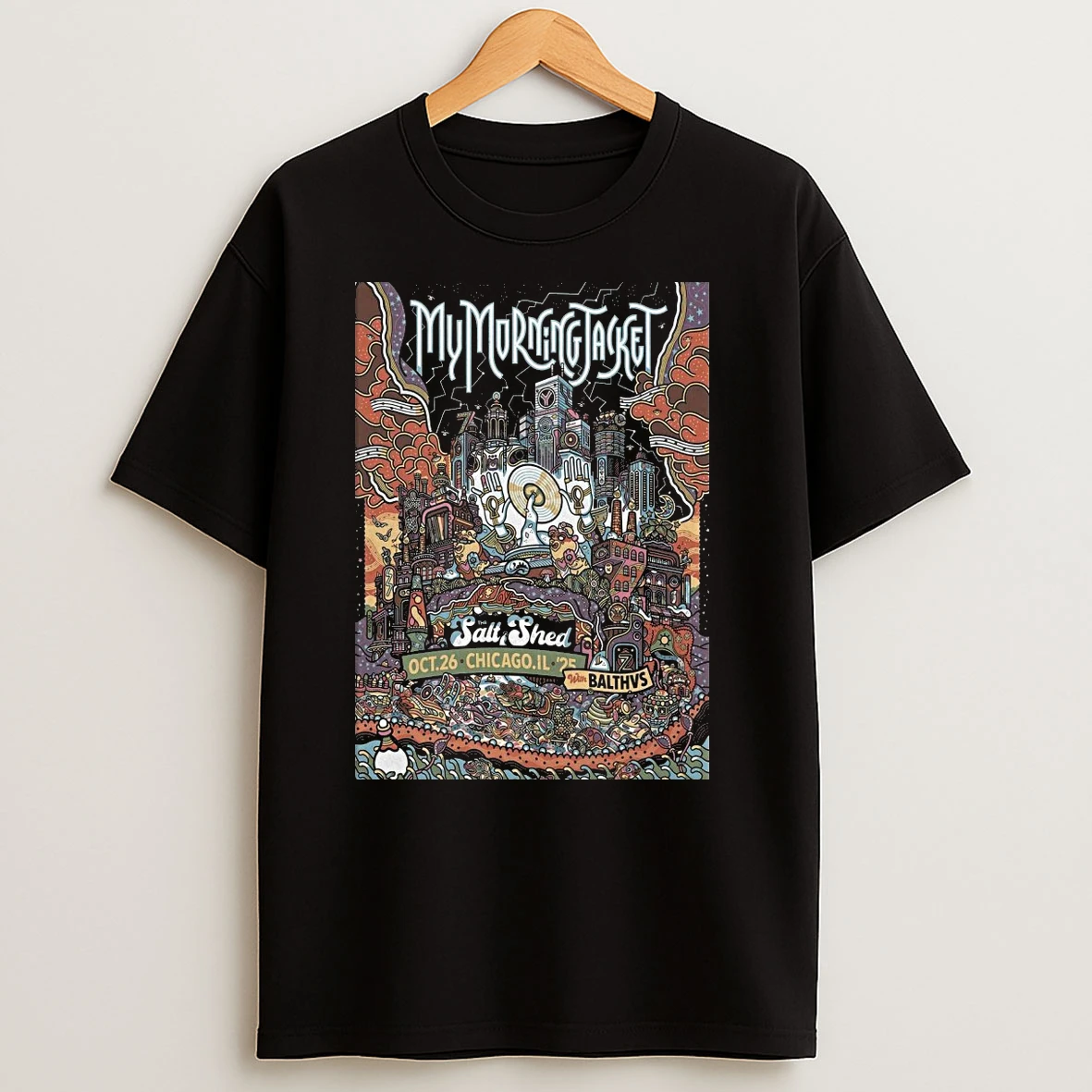 My Morning Jacket The Salt Shed In Chicago Il Oct 26 2025 T Shirts