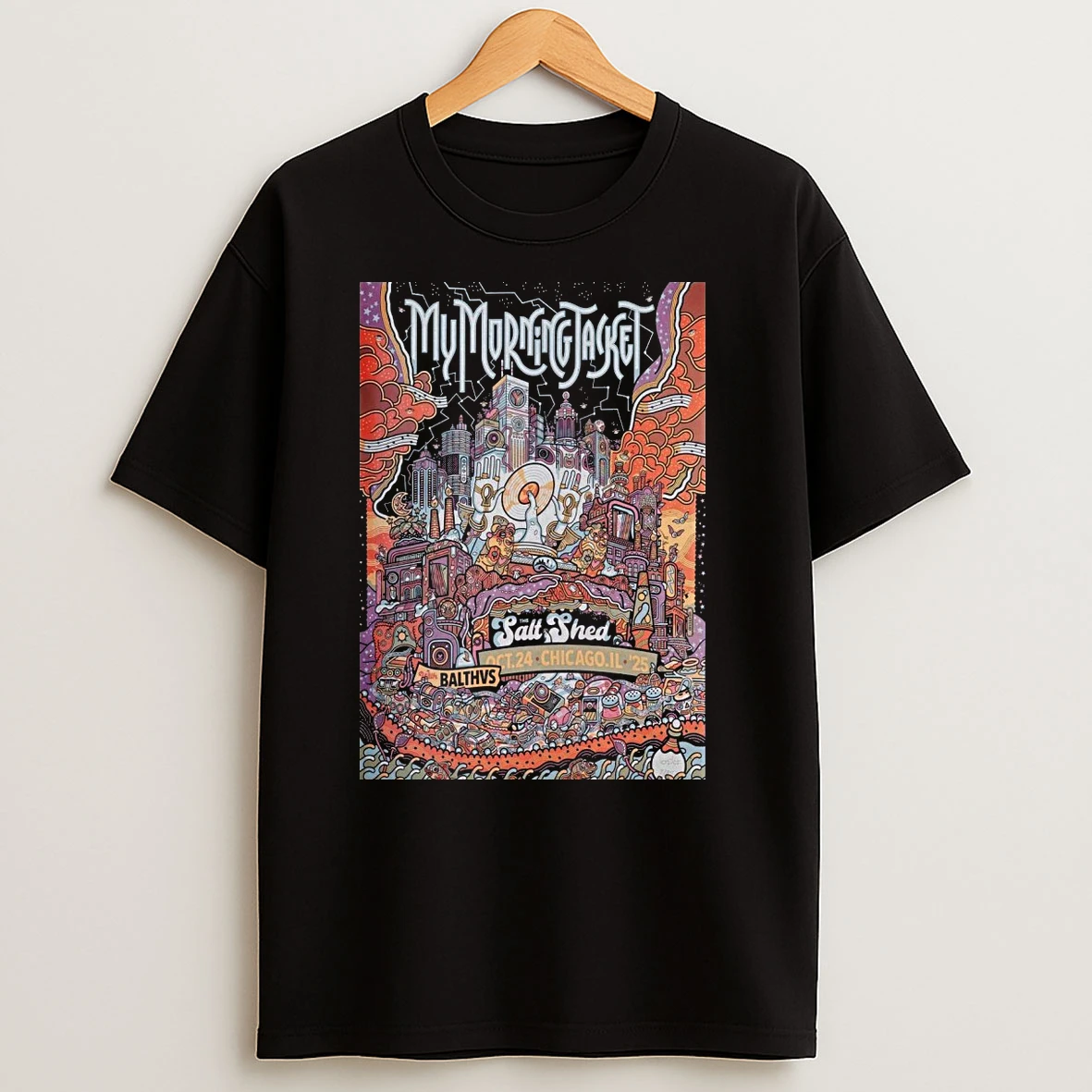 My Morning Jacket The Salt Shed In Chicago Il Oct 24 2025 T Shirts