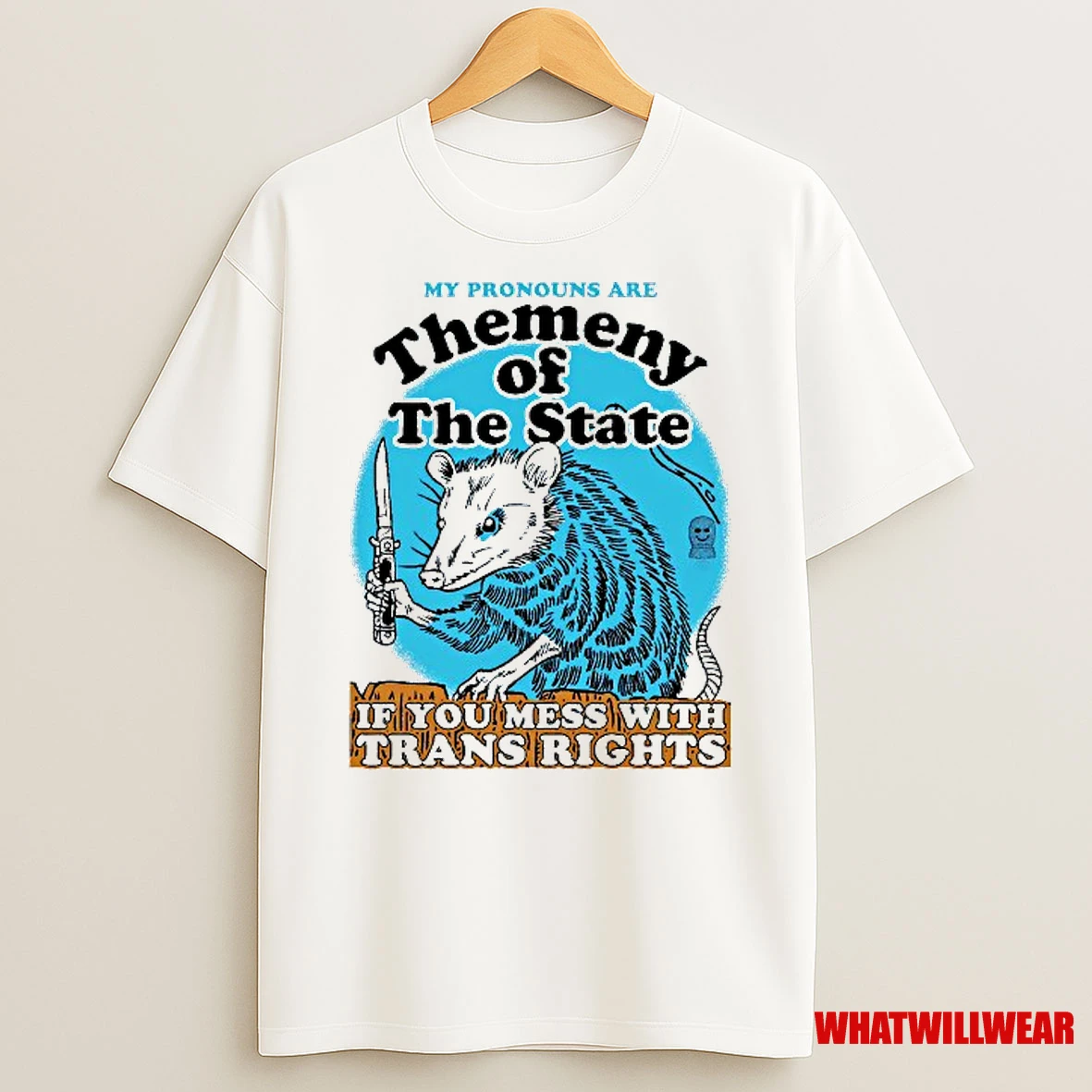 My Pronouns Are Themeny Of The State If You Mess With Trans Rights Possum Shirts