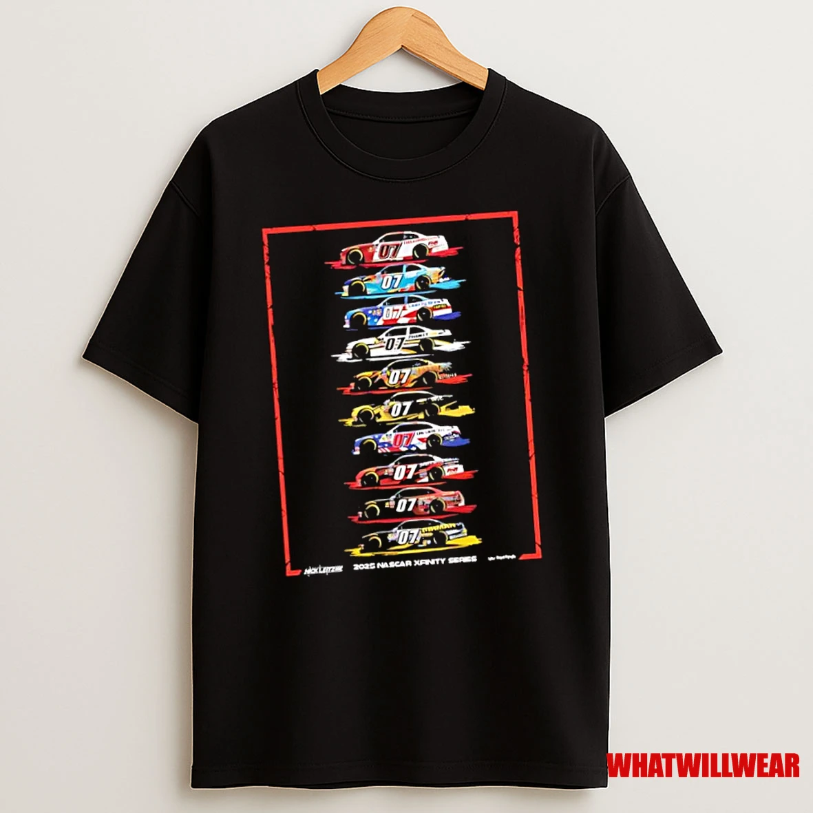 Nascar Xfinity Series 07 Car Driven Nick Leitz Collection Shirts