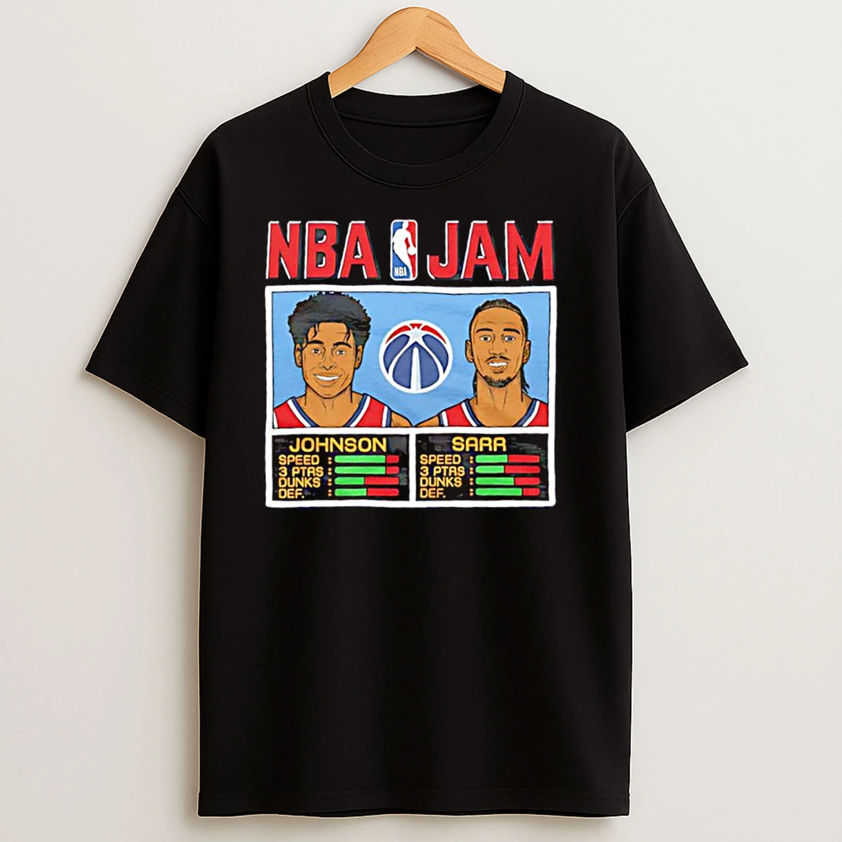 Nba Jam Cameron Johnson And Alex Sarr Washington Wizards Graphic T Shirts