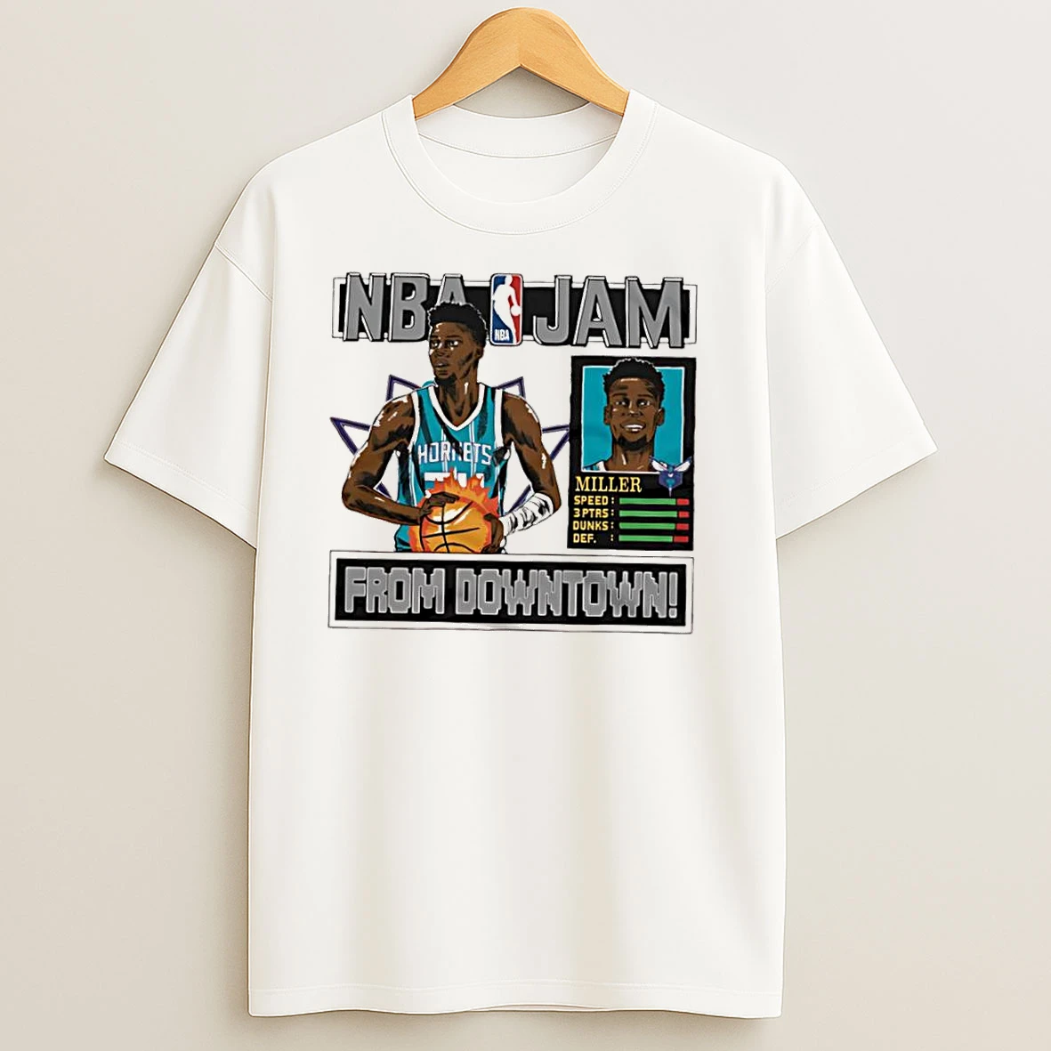 Nba Jam Hornets Brandon Miller From Downtown T Shirts