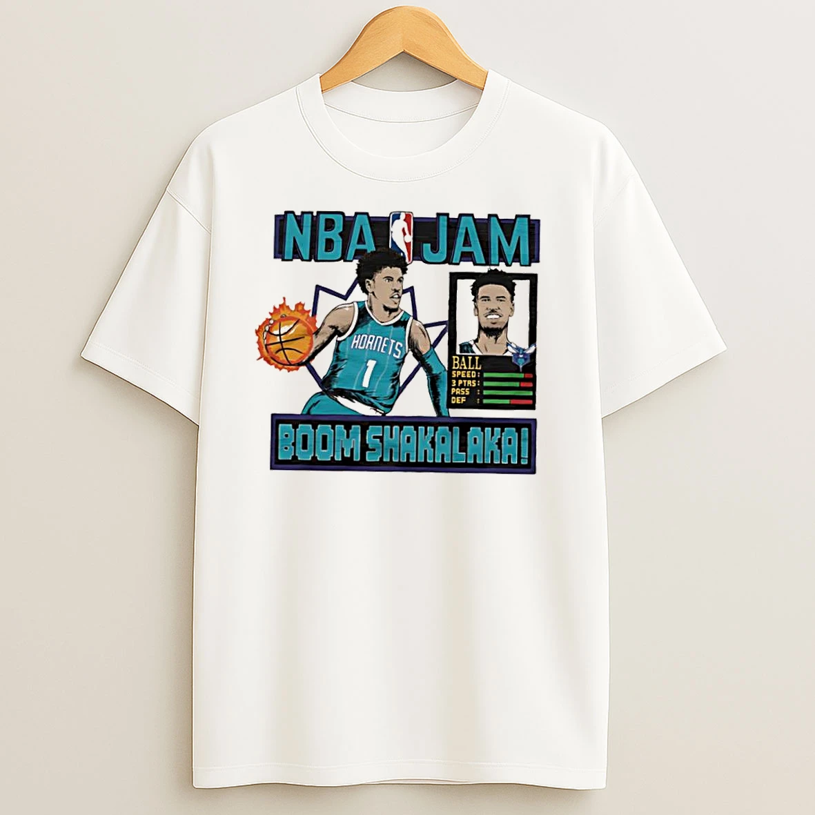 Nba Jam Hornets Lamelo Ball Boom Shakalaka T Shirts