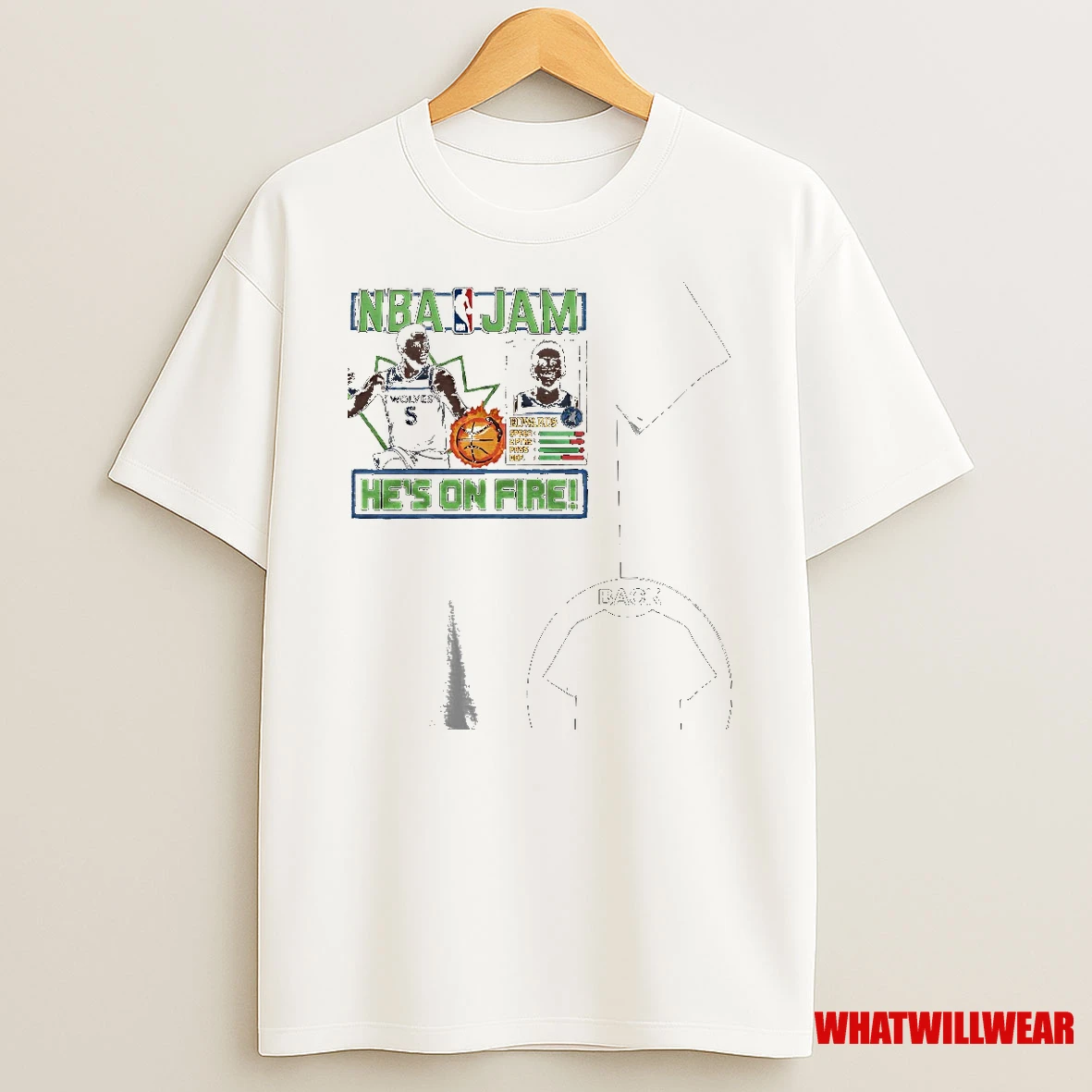 Nba Jam Minnesota Timberwolves Anthony Edwards Hes On Fire Shirts