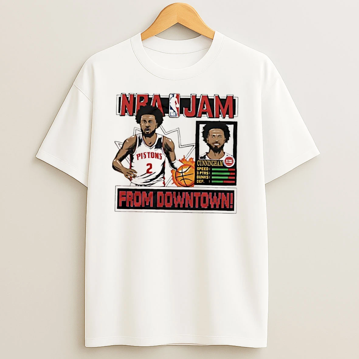 Nba Jam Pistons Cade Cunningham From Downtown T Shirts