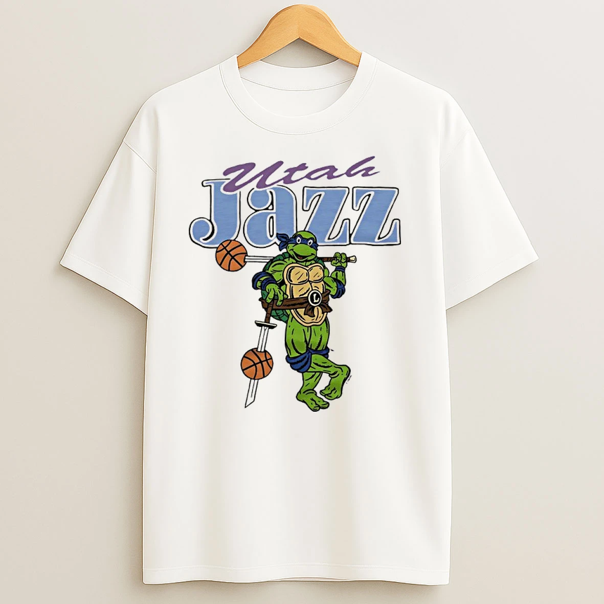 Nba Utah Jazz X Tmnt Leonardo T Shirts