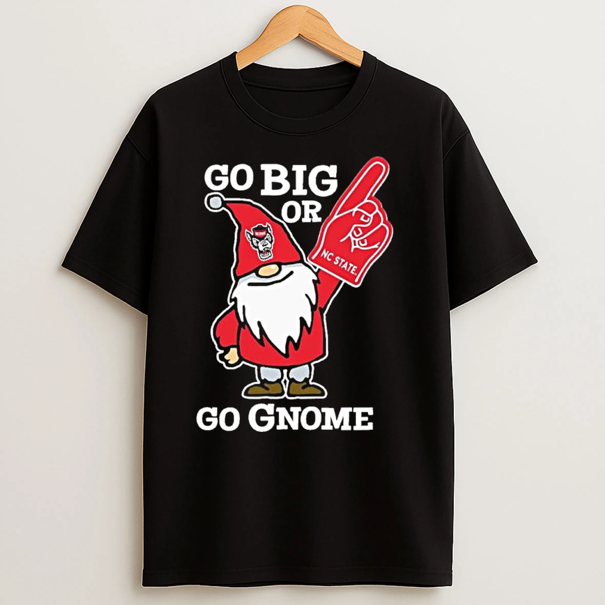 Nc State Wolfpack Go Big Or Go Gnome Christmas T Shirts