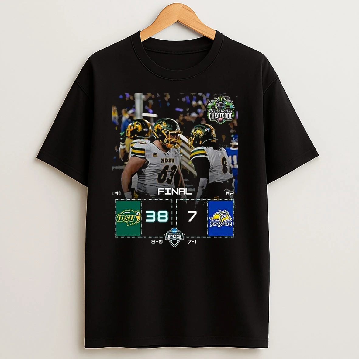 Ndsu Wins 38 7 Jackrabbits 2025 Gameday Football T Shirts