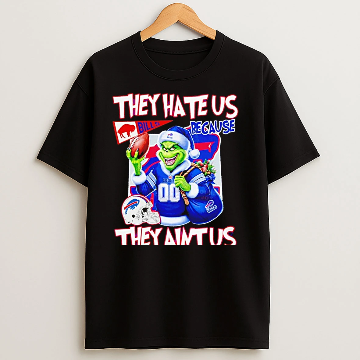 Nfl Buffalo Bills X Santa Grinch They Hate Us Because They Aint Us Christmas T Shirts