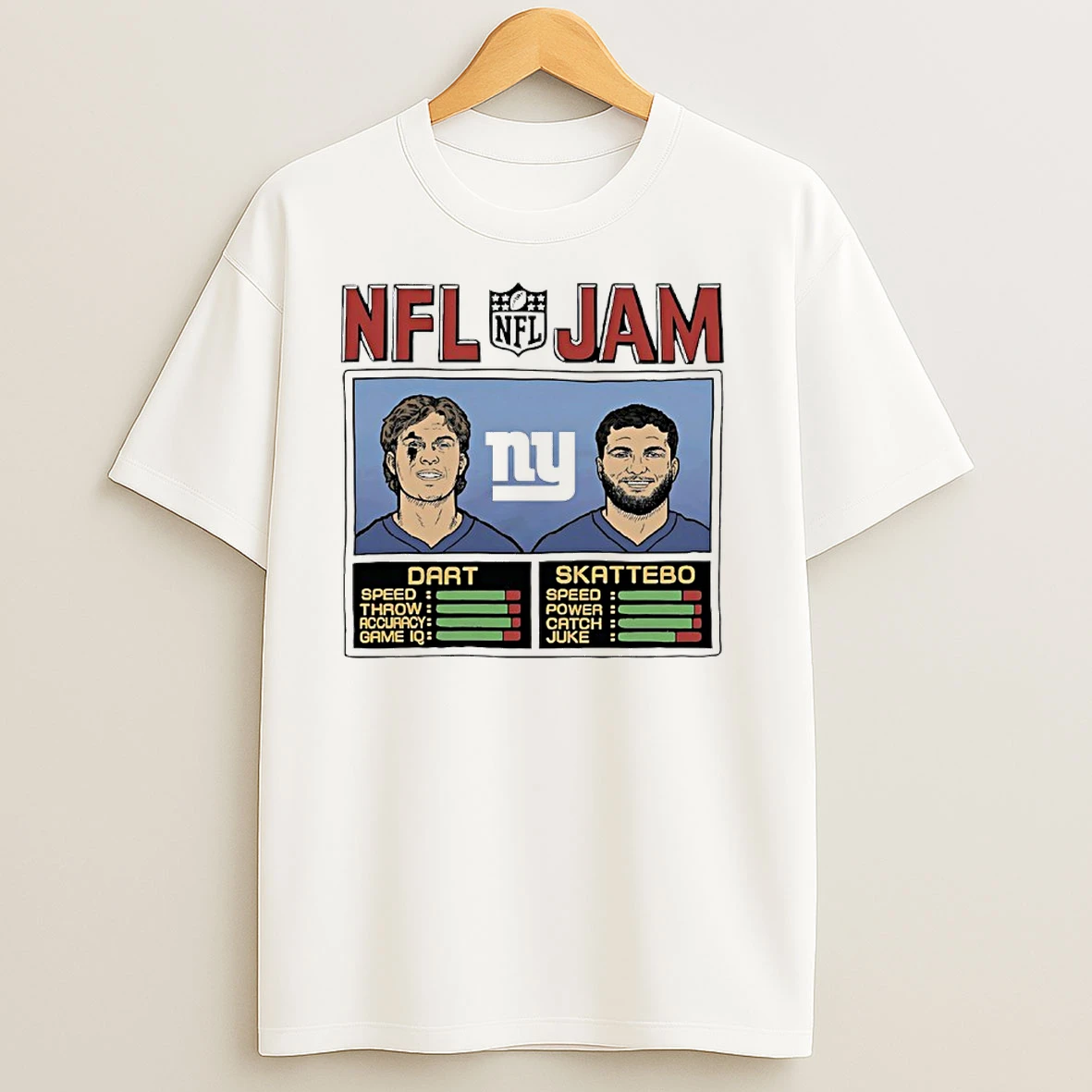 Nfl Jam Cam Skattebo And Jaxson Dart New York Giants T Shirts