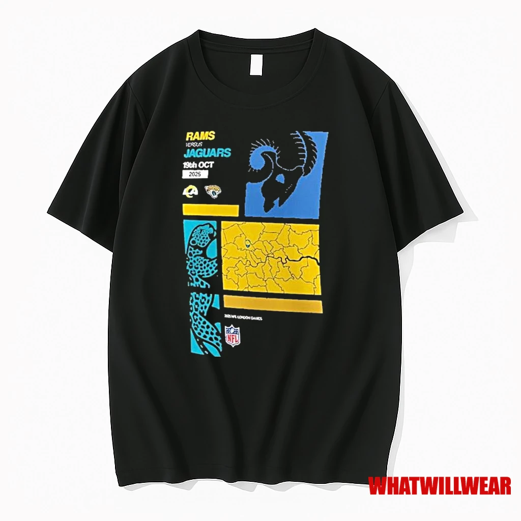 Nfl London Wembley Match Up Los Angeles Rams Vs Jacksonville Jaguars 2025 Shirts