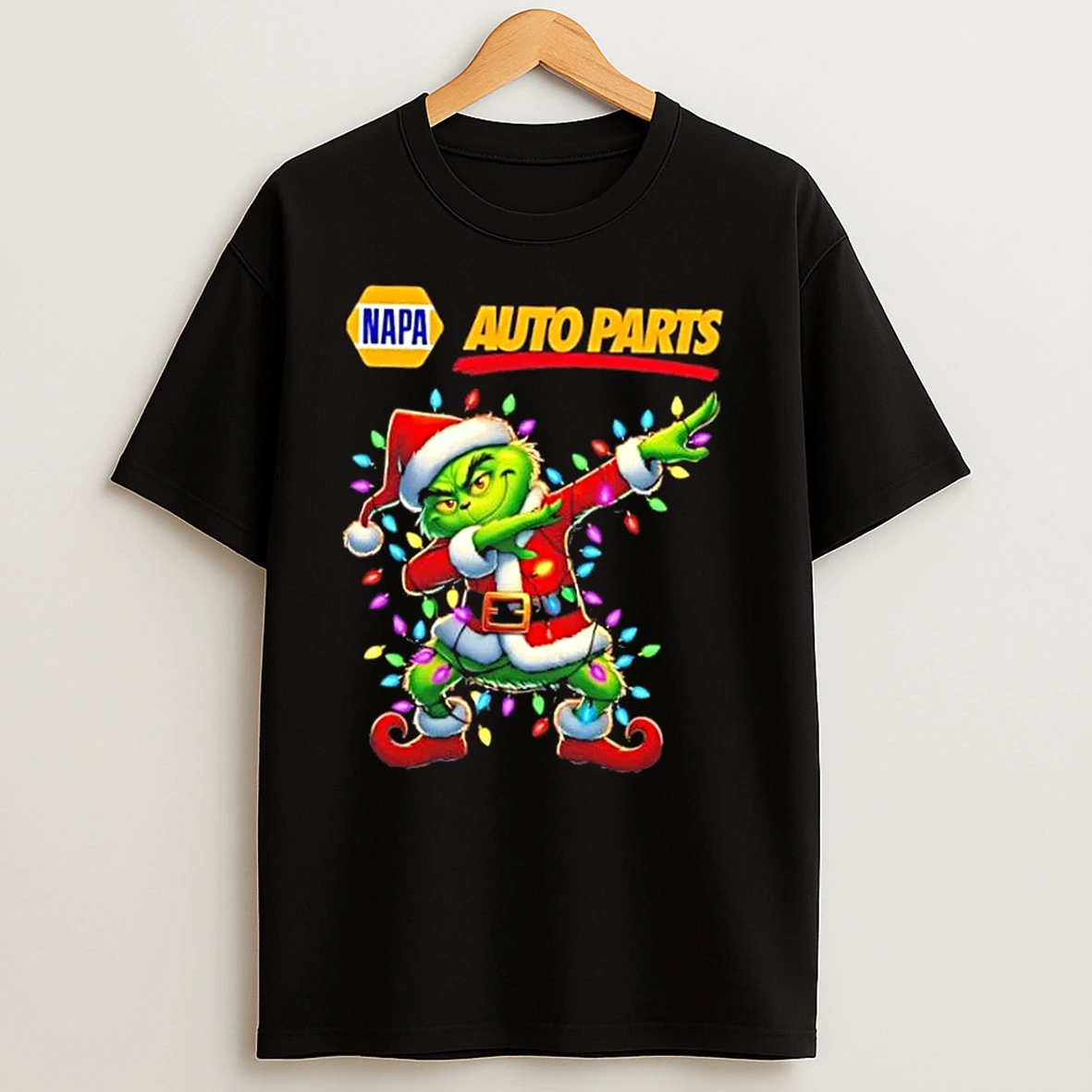 Napa Auto Parts Grinch Dabbing Merry Christmas T Shirts