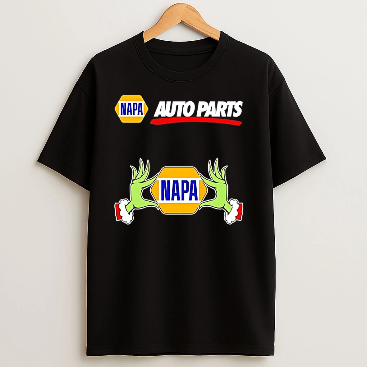 Napa Auto Parts X Grinch Hands Merry Christmas T Shirts