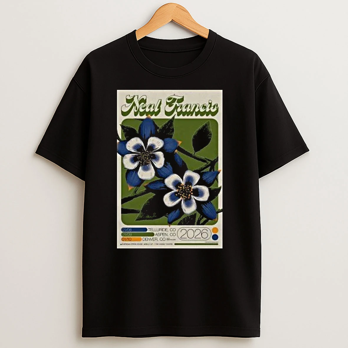 Neal Francis January 8 9 10 2026 Colorado Tour Shirts