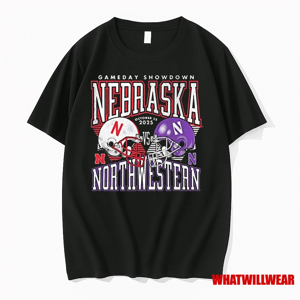 Nebraska Cornhuskers Football Vs Northwestern Wildcats Gameday Showdown October 25 2025 Helmet Shirts