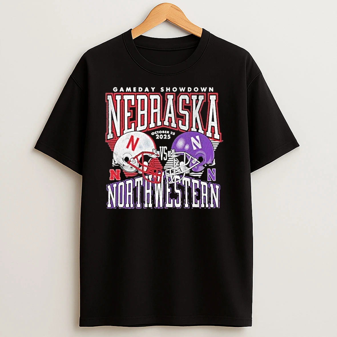 Nebraska Vs Northwestern 2025 Gameday Showdown Football T Shirts