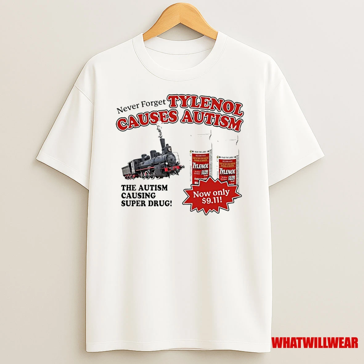 Never Forget Tylenol Causes Autism Shirts