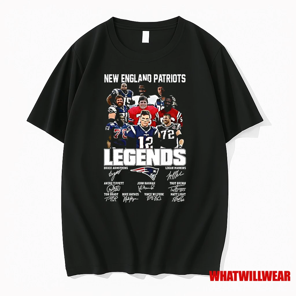 New England Patriots Football Honoring Legendary Players Signature Shirts