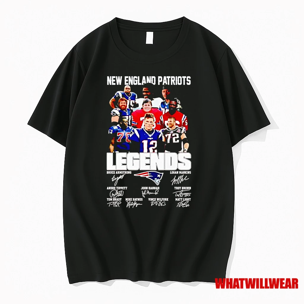New England Patriots Legend Names And Signatures Shirts