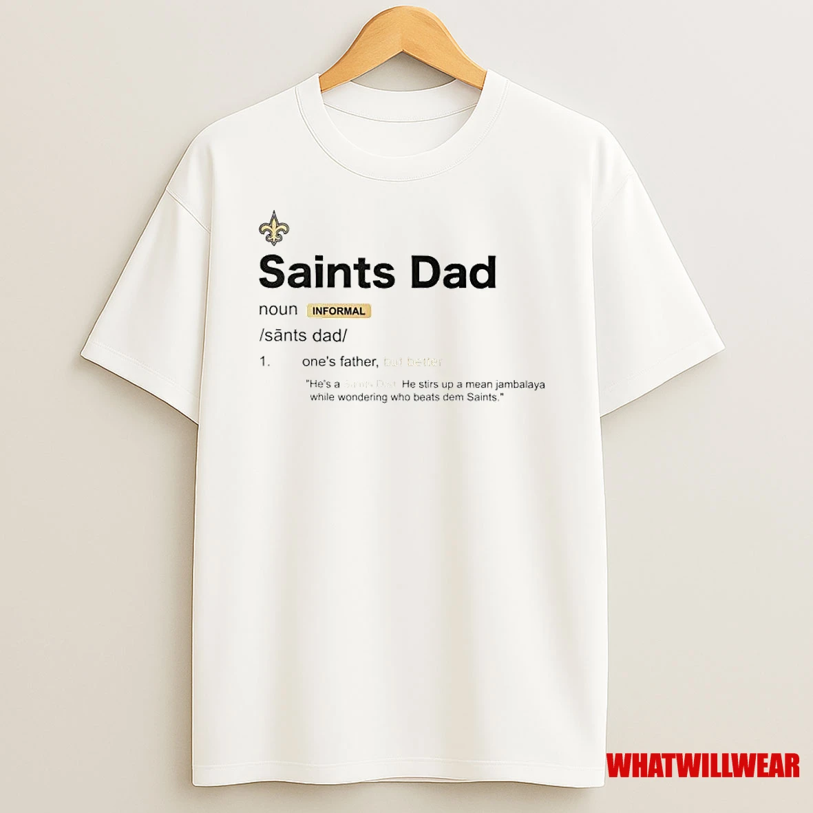 New Orleans Saints Dad Definition Ornaments Shirts