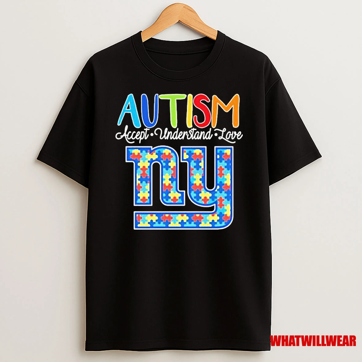 New York Giants Autism Accept Understand Love Shirts