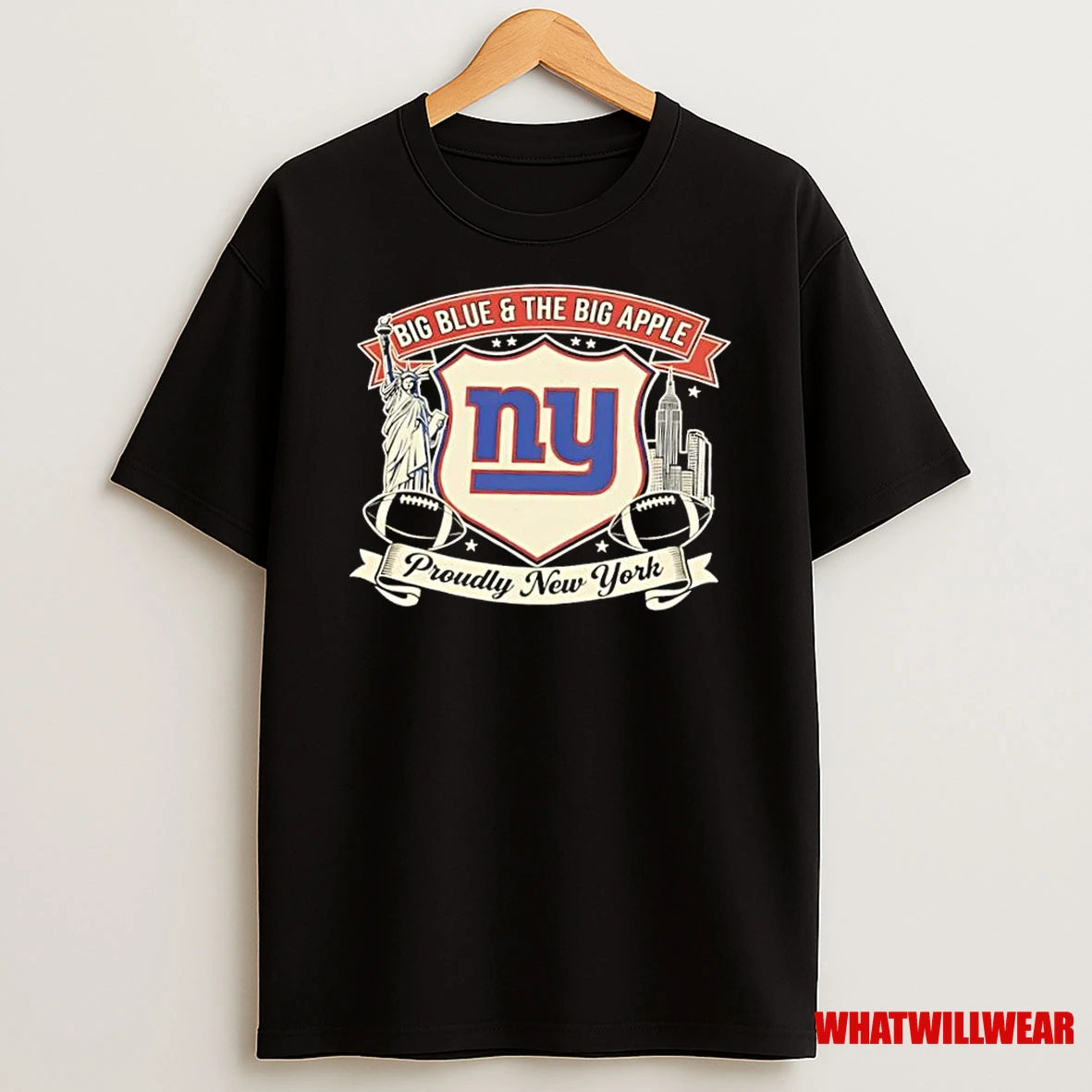 New York Giants Big Blue And The Big Apple Essential Local Shirts