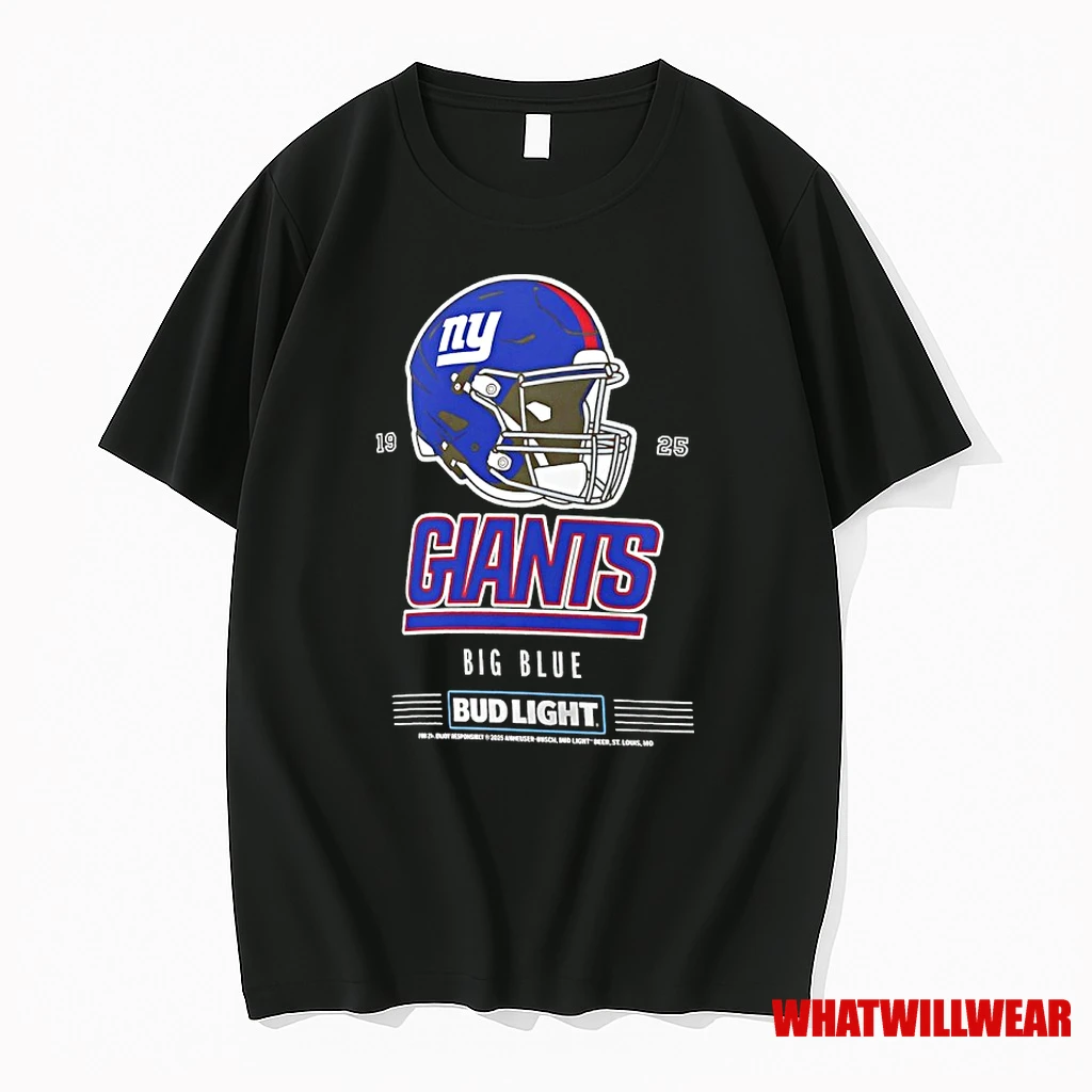 New York Giants Bud Light 1925 Big Blue Football Helmet Shirts