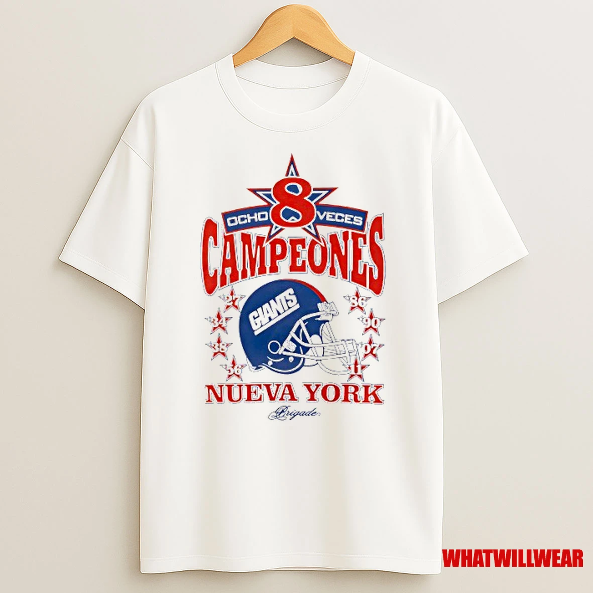 New York Giants Championship Ocho Veces Campeones Nueva York Shirts