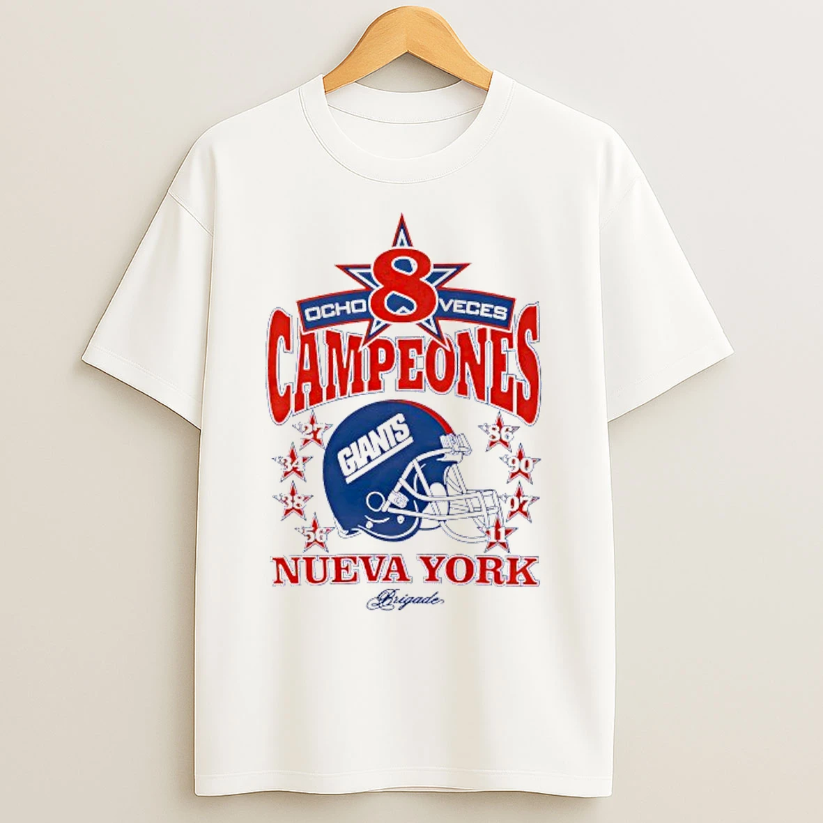 New York Giants Championship Ocho Veces Campeones Nueva York T Shirts