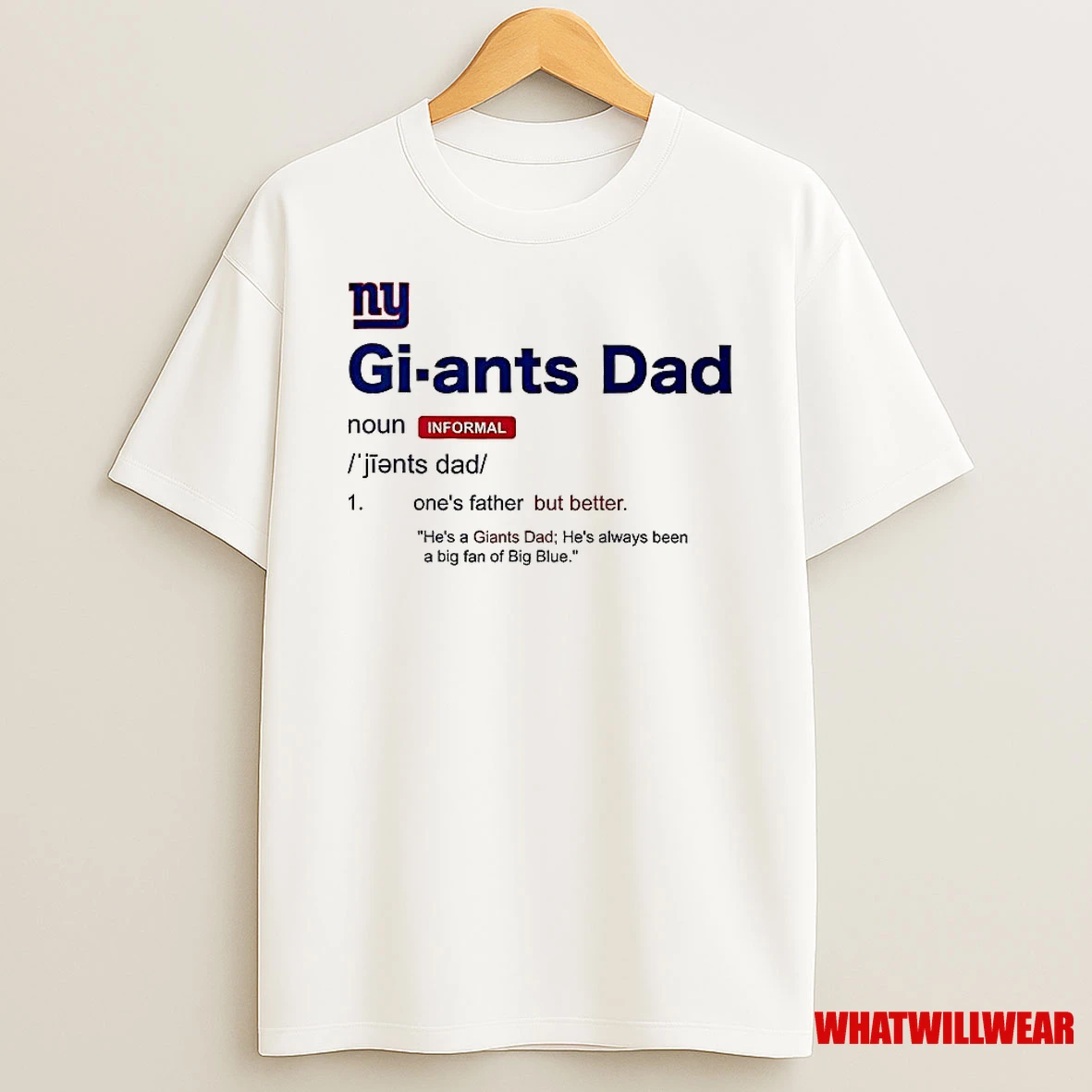 New York Giants Dad Definition Shirts