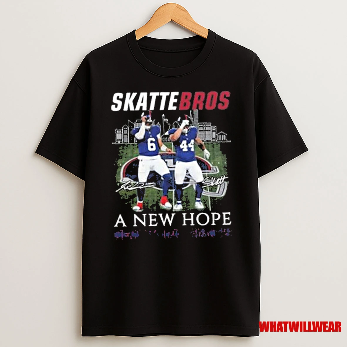 New York Giants Jaxson Dart And Cam Skattebo Skattebros A New Hope Signature Shirts