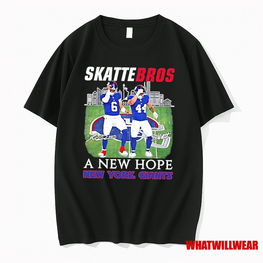 New York Giants Skattebros Jaxson Dart X Cam Skattebo A New Hope Signatures Shirts