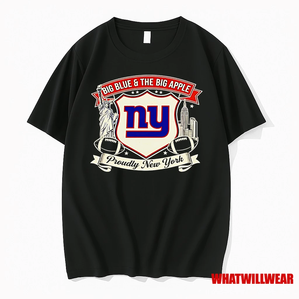 New York Giants Big Blue And The Big Apple Shirts