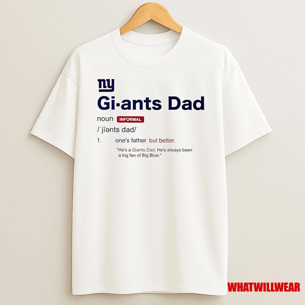 New York Giants Dad Definition Ornaments Shirts