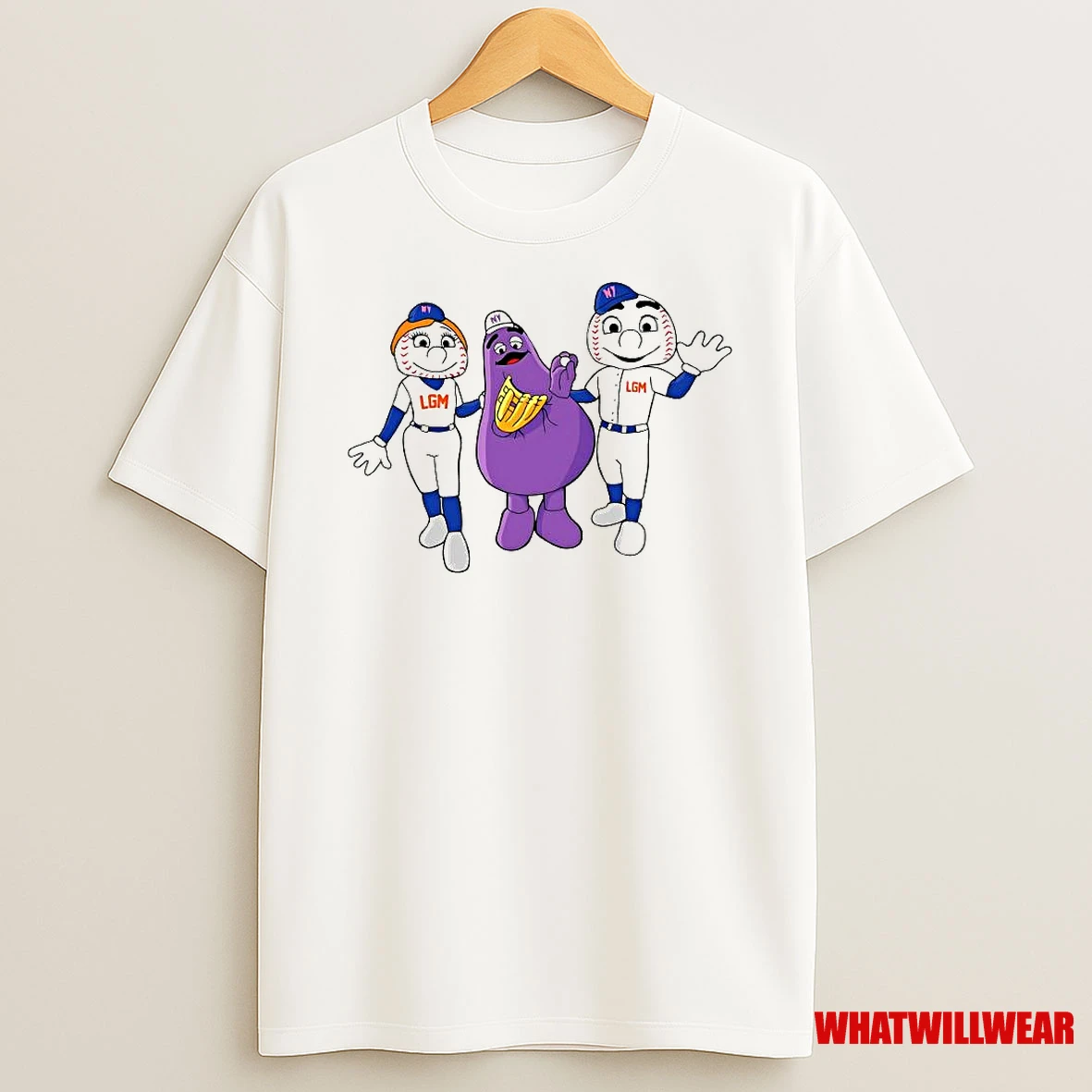New York Mets And Friends Grimace Monster Mlb Shirts