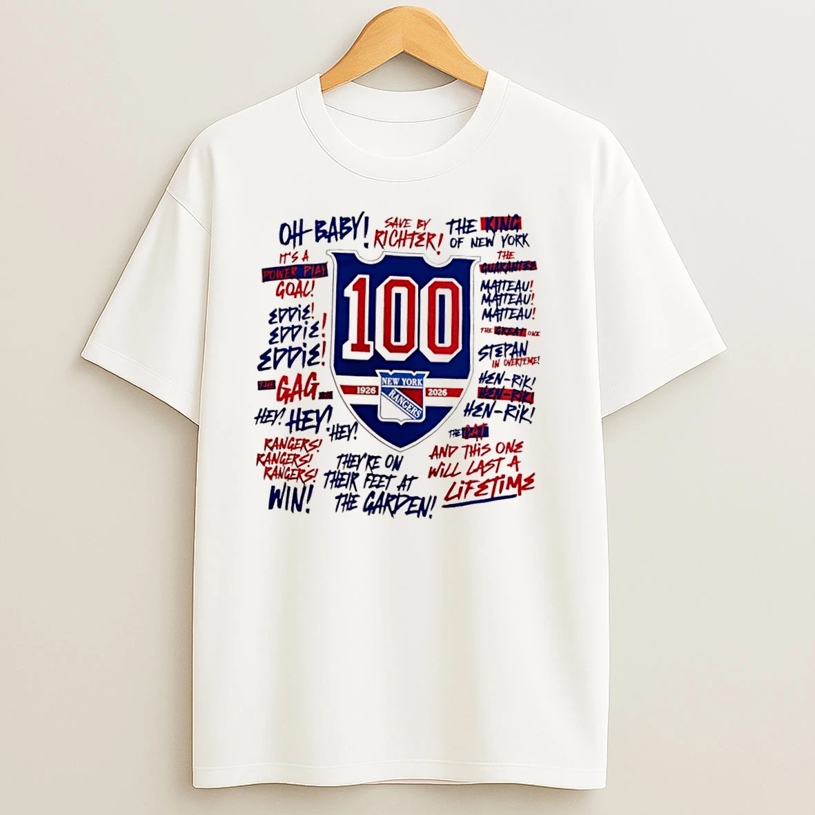 New York Rangers Goal Horn And Song Logo T Shirts